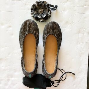 Tieks Black Leopard Women's Flats